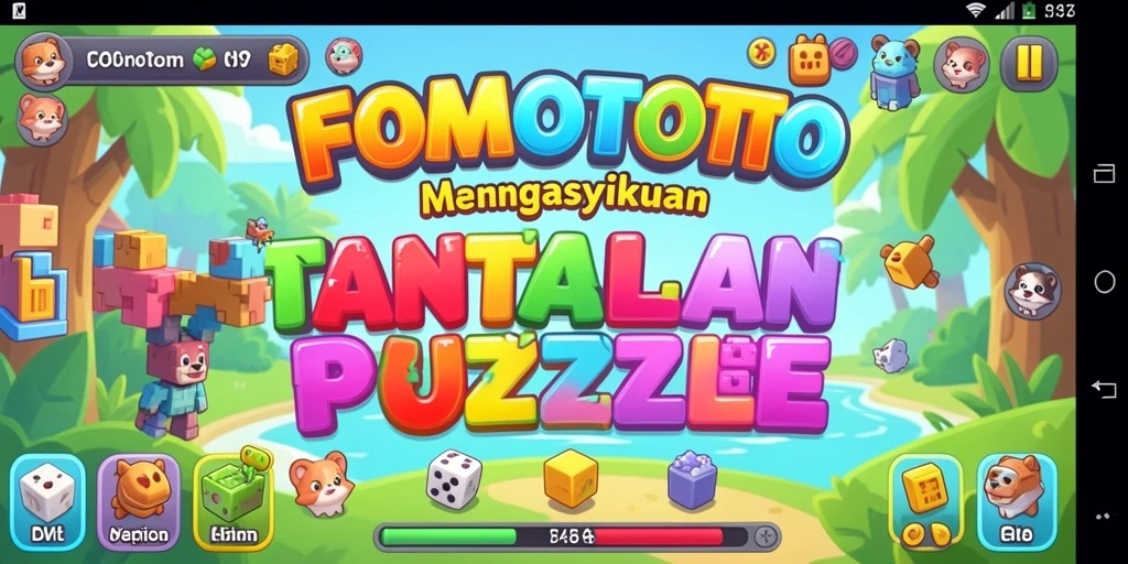 Screenshot FOMOTOTO menampilkan gameplay Puzzle yang seru.
