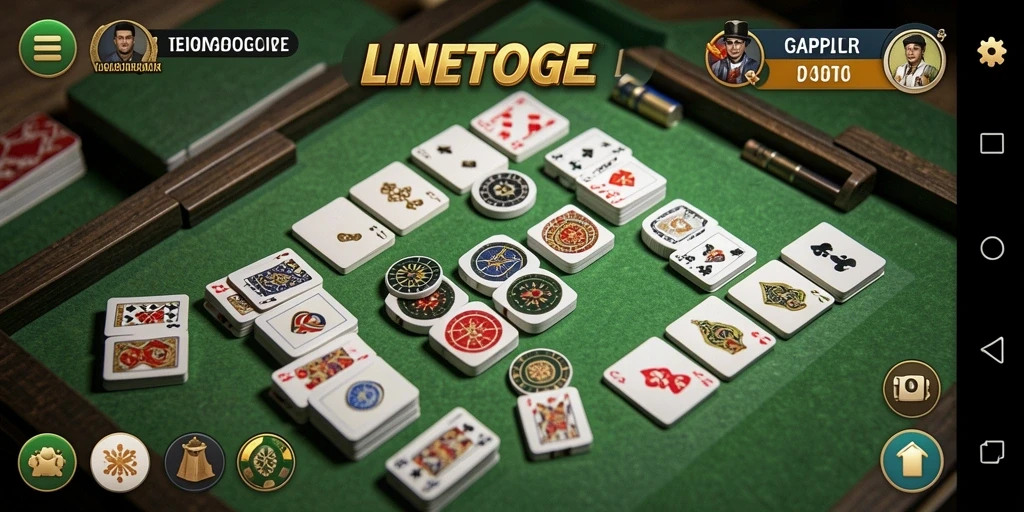 Tampilan gameplay seru dan menarik dari LINETOGEL dalam permainan Gaple.